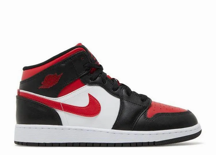Air Jordan 1 Mid Fire Red (GS) River Step