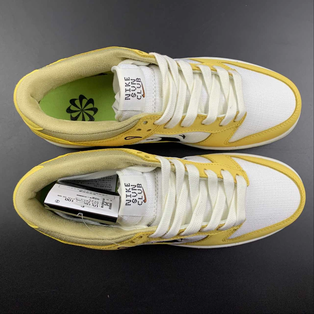 SB Dunk Low Sun Club White Yellow DV1681-100 City Fit Indoor Wear