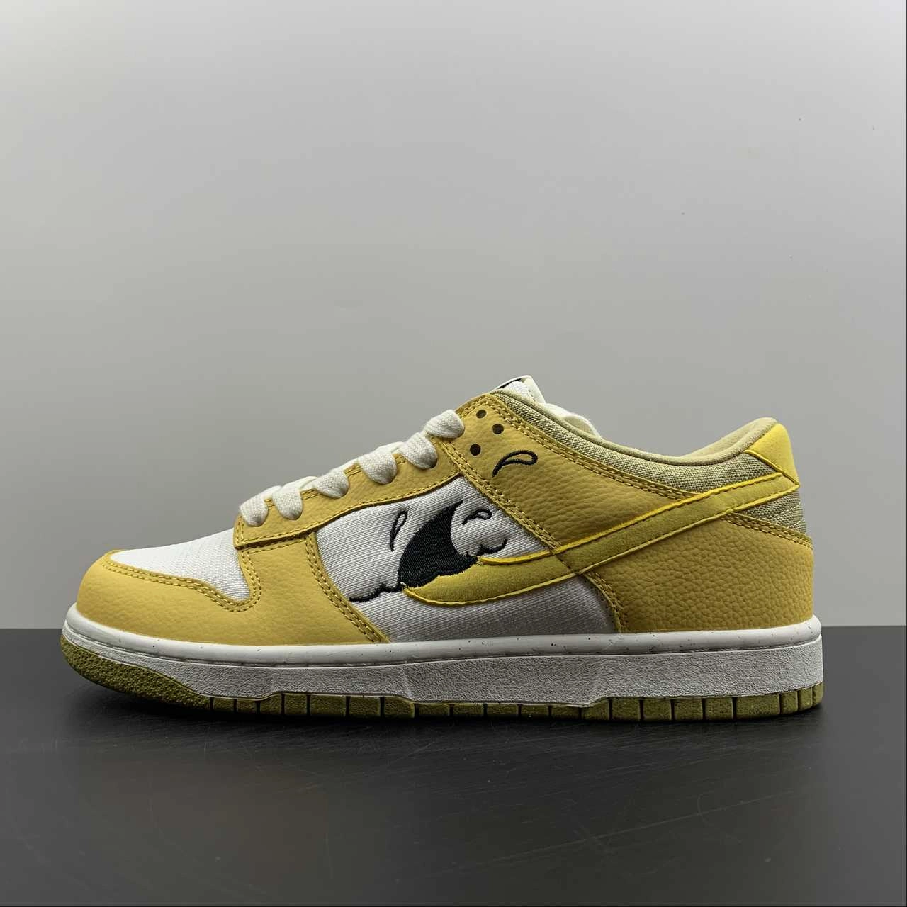SB Dunk Low Sun Club White Yellow DV1681-100 Ergonomic Flow