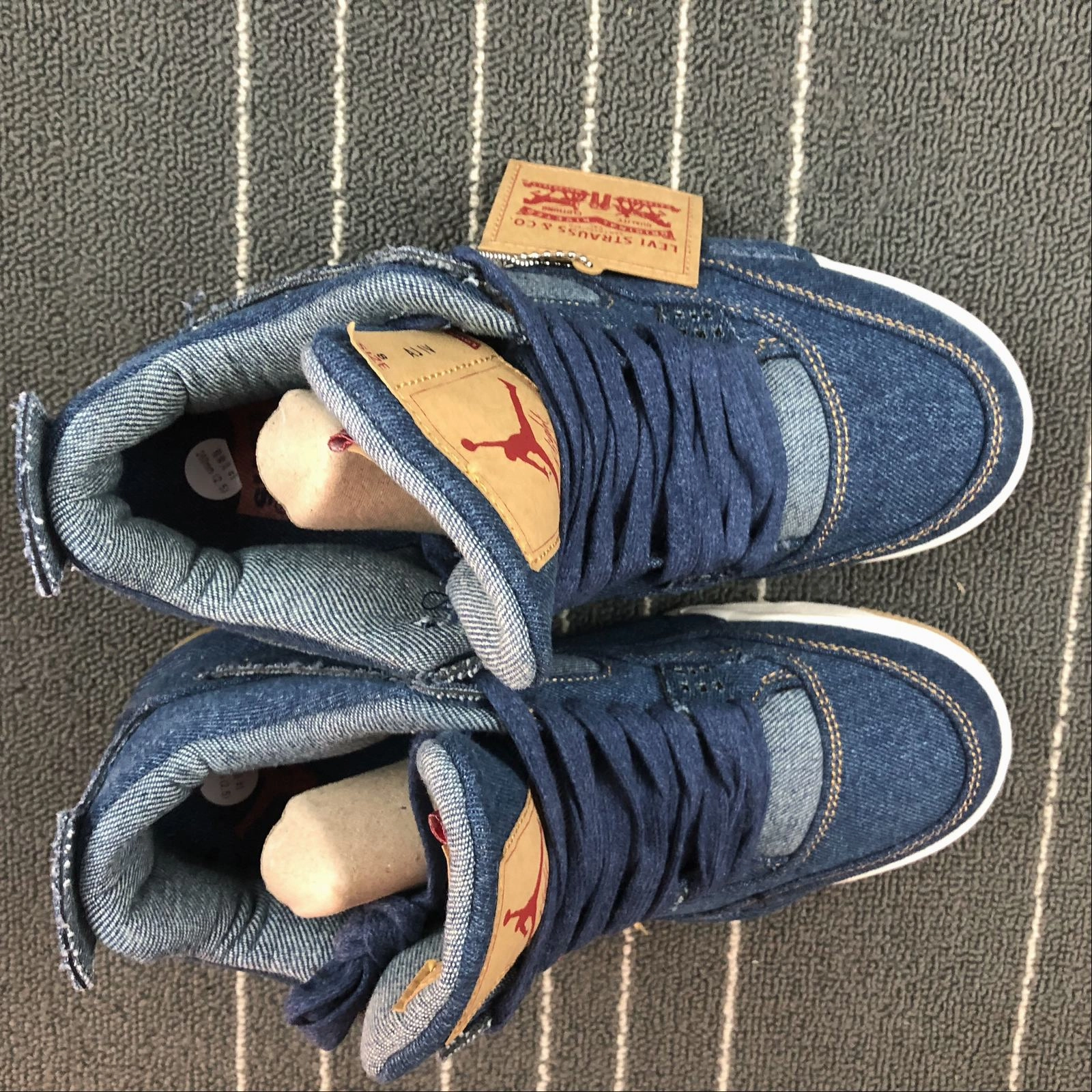 Levis x Air Jordan 4 Retro Denim AO2571-401 Tennis Court