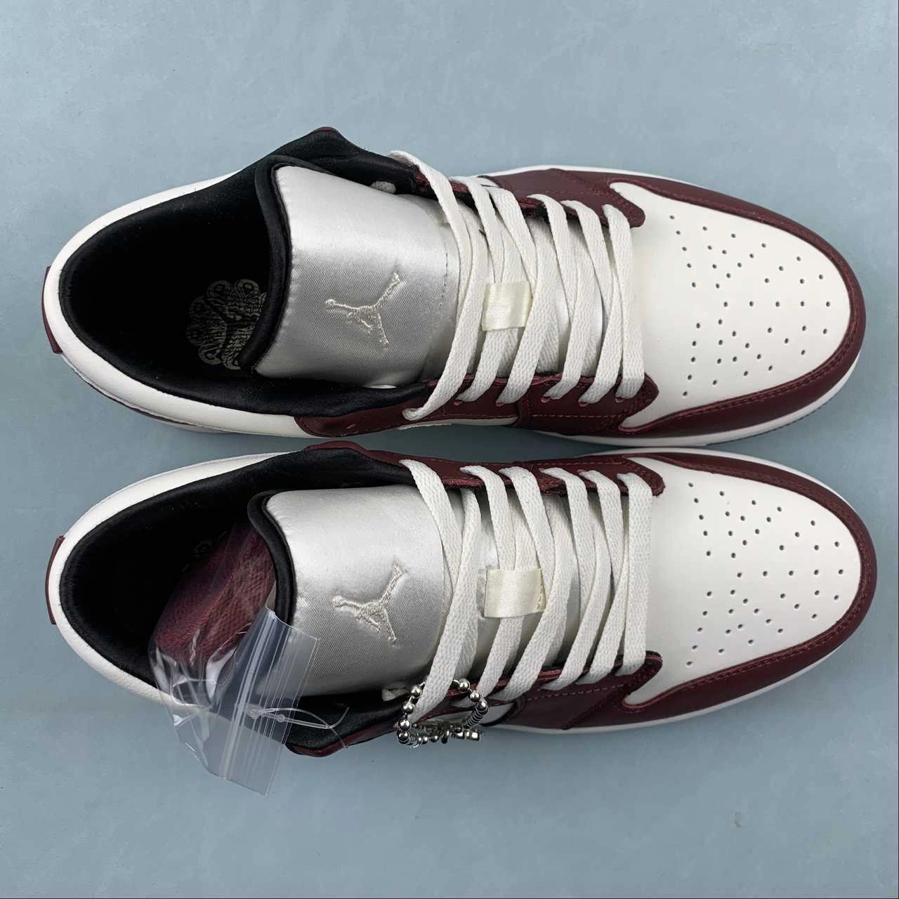 Air Jordan 1 Low SE CNY Sail Metallic Gold Grain Dark Team Red FJ5735-100 3D printed midsole Strong Traction