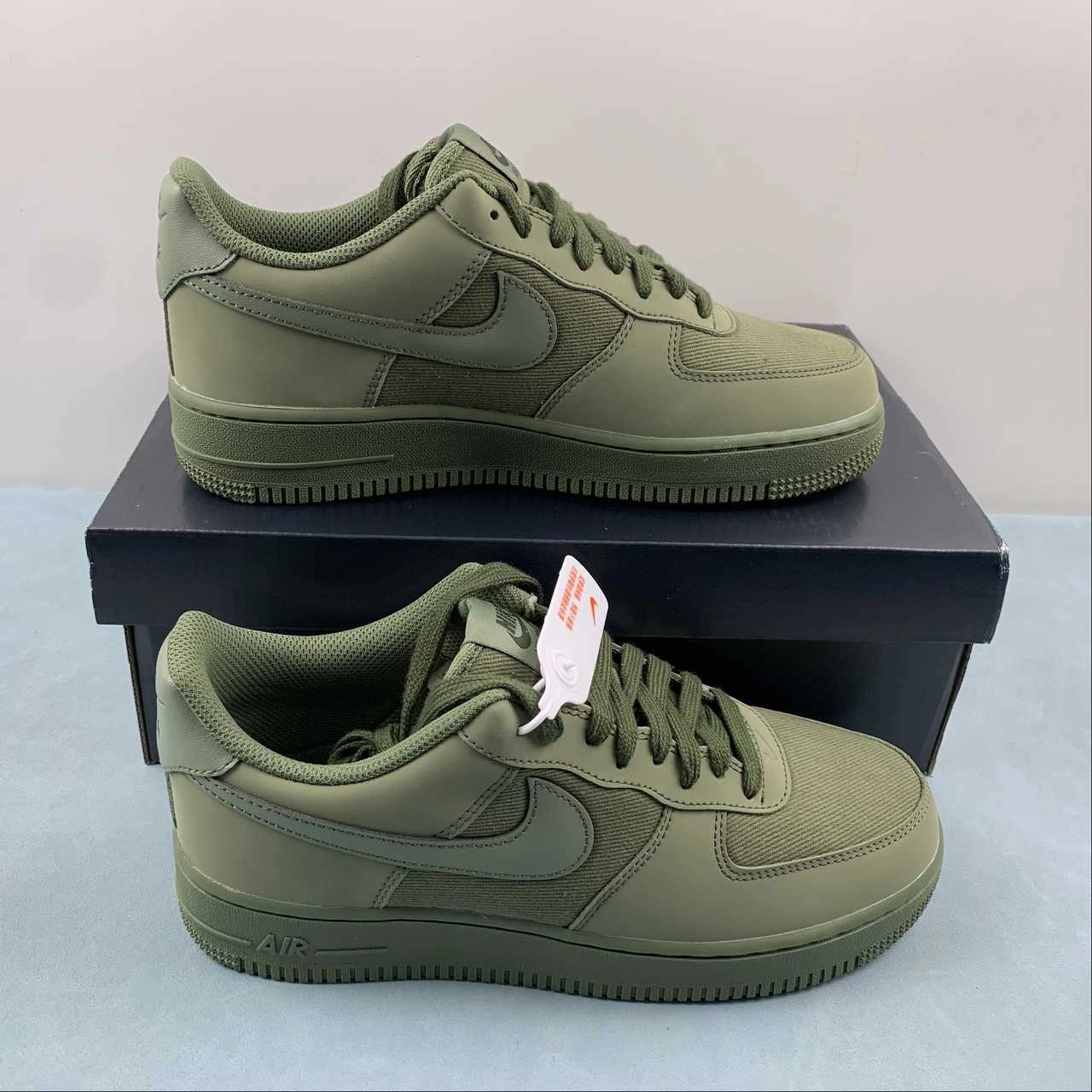 Air Force 1 Low Oil Green Cargo Khaki FB8876-300 Wedge Sole