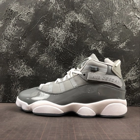 Air Jordan 6 Rings Black White Blue 322992-015 Good Traction Hyper Durability