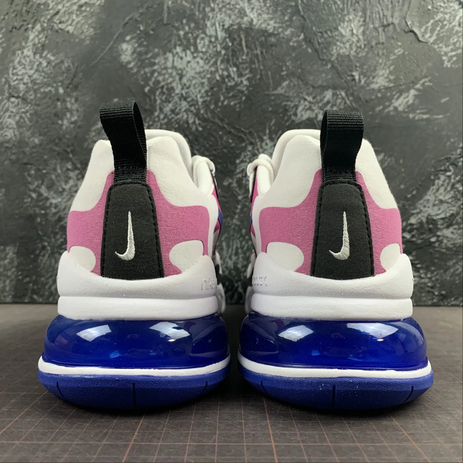 Air Max 270 React Summit White Hyper Blue CI3899-100 Fast Paced regional - themed running shoes