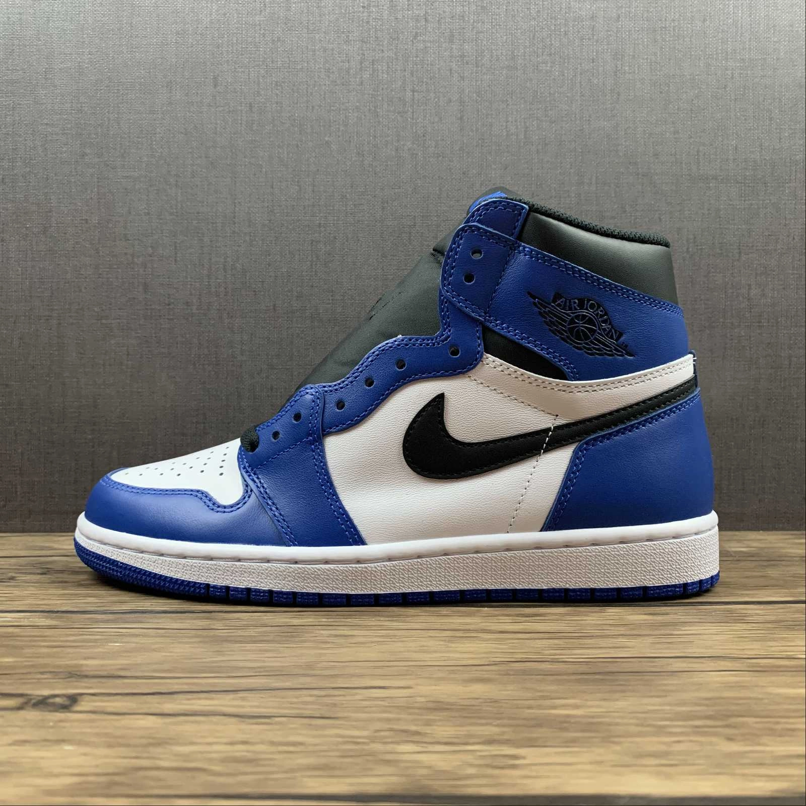 Air Jordan 1 Retro High OG Game Royal Black-Summit White (2021) 555088-403 High arch support Minimalist Lacing