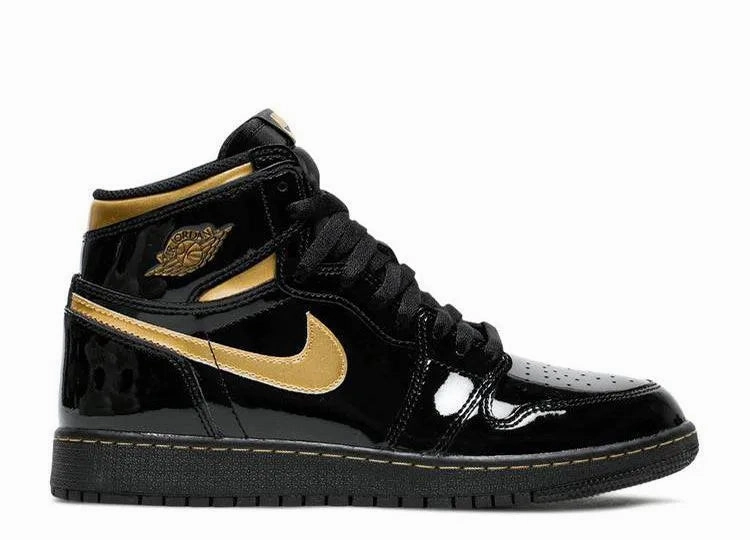 Casual Sporty Weather Ready Air Jordan 1 High Black Metallic Gold