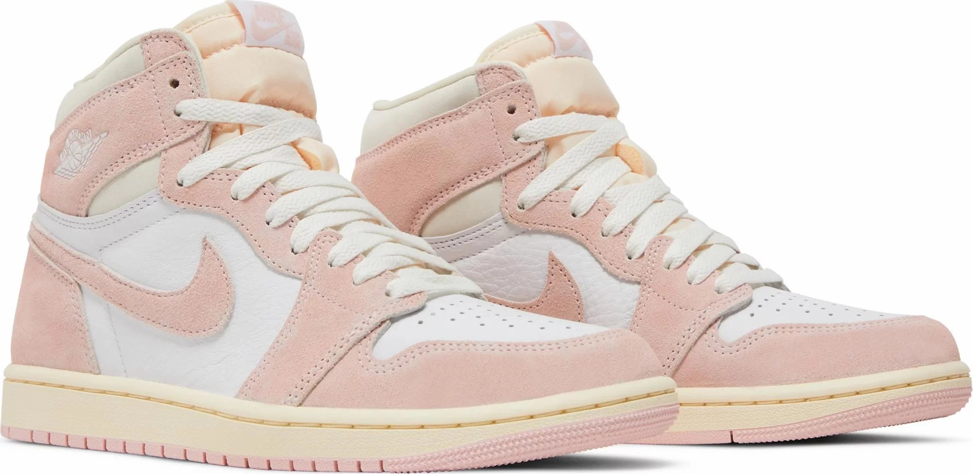 Nike Jordan 1 High Washed Pink W Compression Molded Lightness Soft Motion
