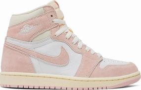 Nike Jordan 1 High Washed Pink W Lace Up Closure Mechanism