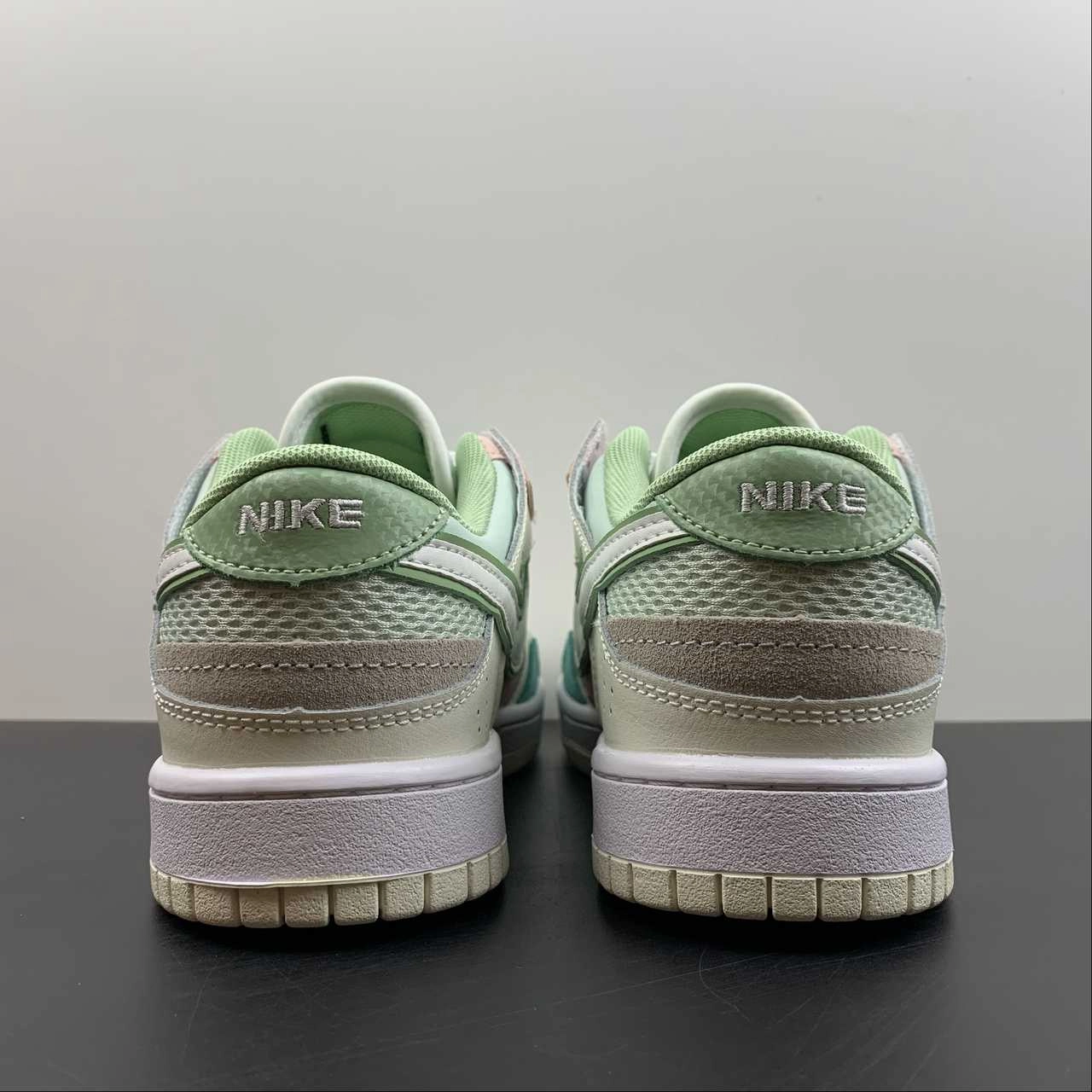 Modern Casual SB Dunk Low Scrap Grey Haze Phantom Light Bone Oil Green DM0802-001