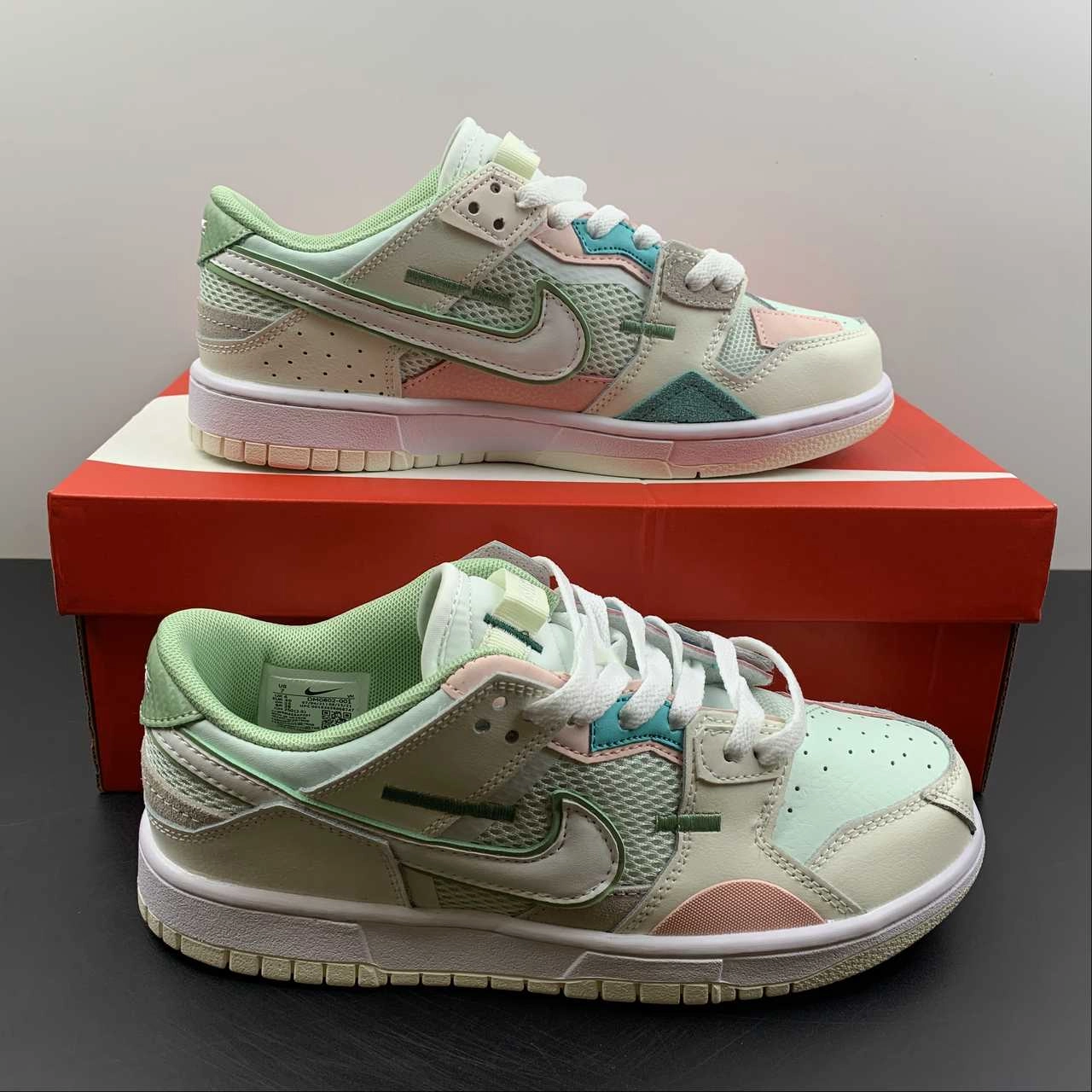 SB Dunk Low Scrap Grey Haze Phantom Light Bone Oil Green DM0802-001 Weather resistant Urban Touch