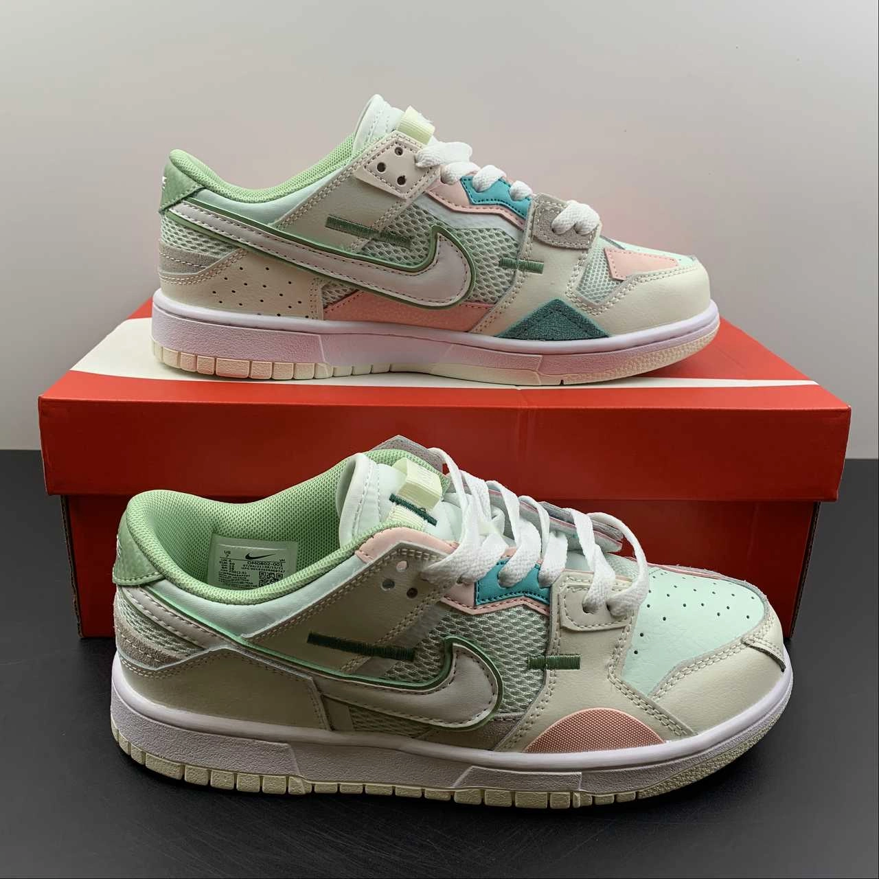 SB Dunk Low Scrap Grey Haze Phantom Light Bone Oil Green DM0802-001 Heat Dissipation Technology