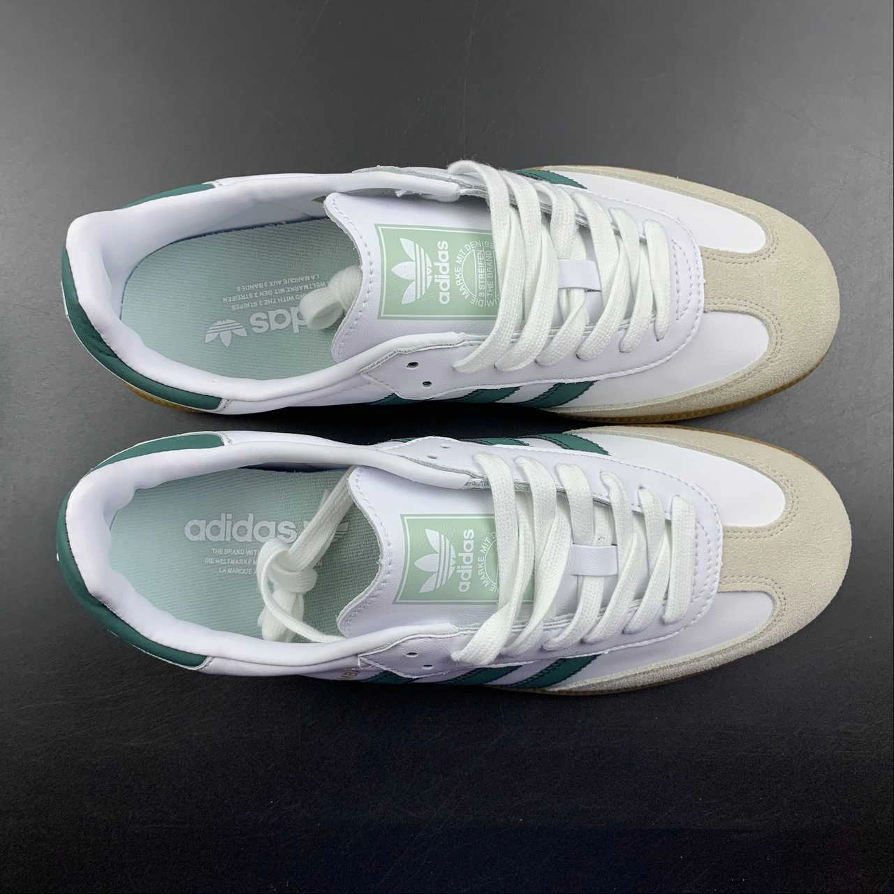 Lined interior Adidas Samba OG Cloud White Collegiate Green Vapour Green EE5451