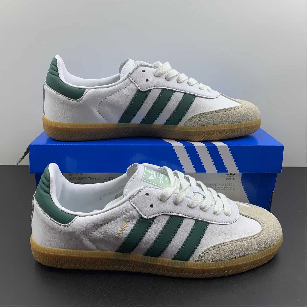 Adidas Samba OG Cloud White Collegiate Green Vapour Green EE5451 Outdoor Escape