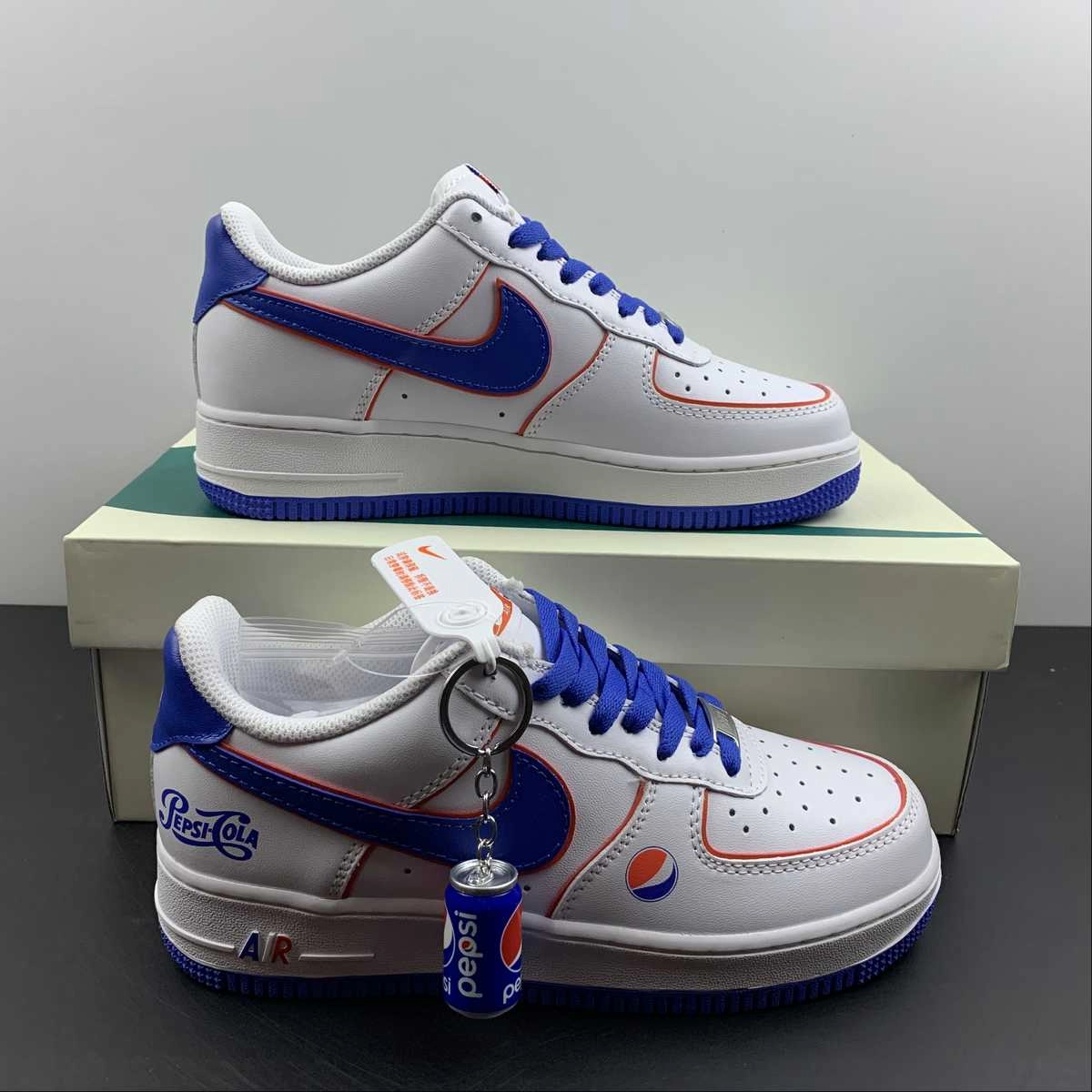 Air Force 1 07 Low Pepsi White Dark Blue Red BS8856-113 Low Arch