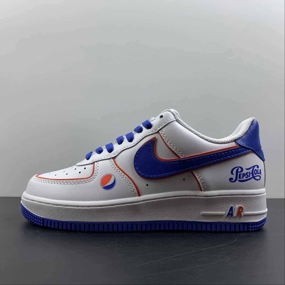 Comfortable ankle support Air Force 1 07 Low Pepsi White Dark Blue Red BS8856-113