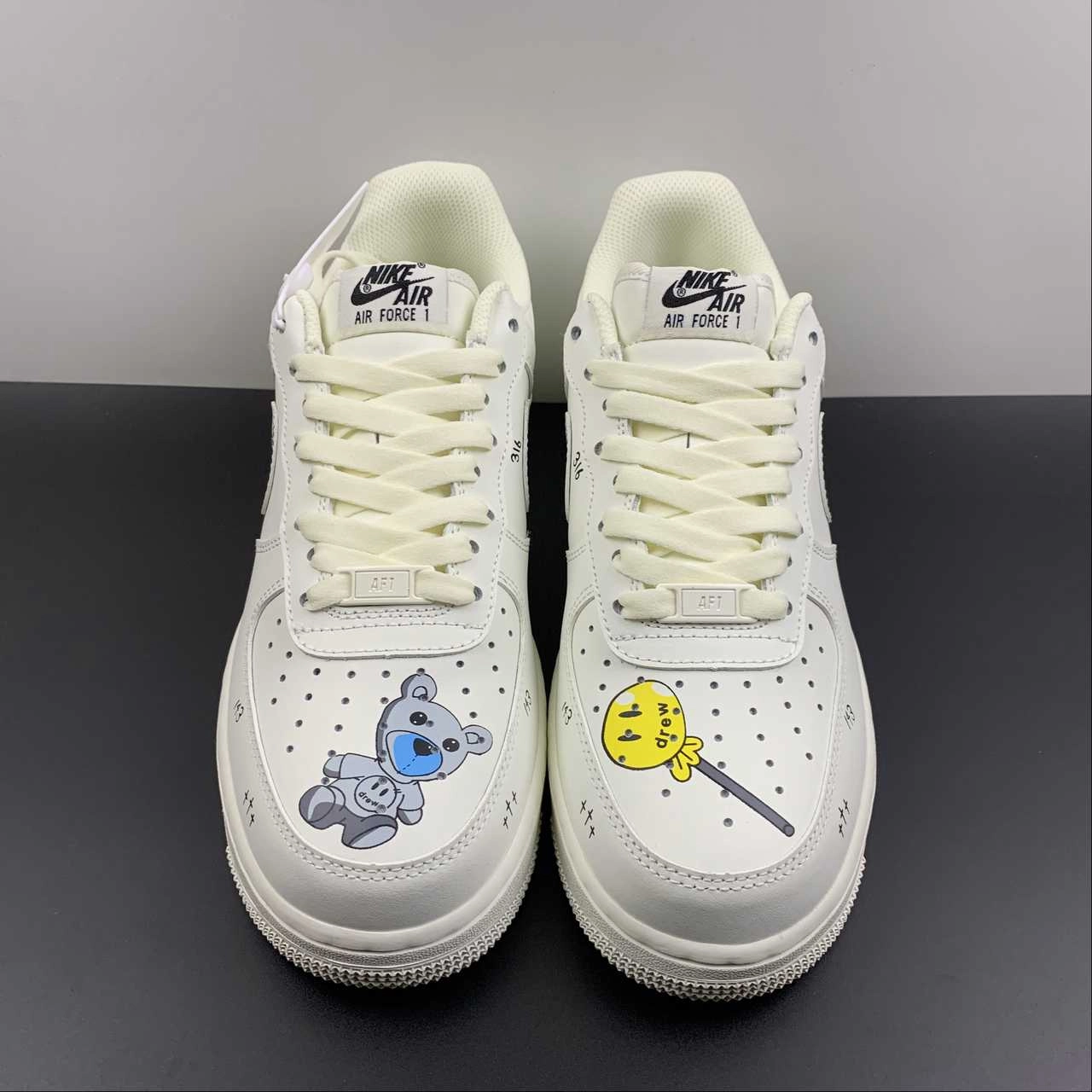 Air Force 1 07 Low Drew Beige Black Yellow CW2288-663 Travel Fit