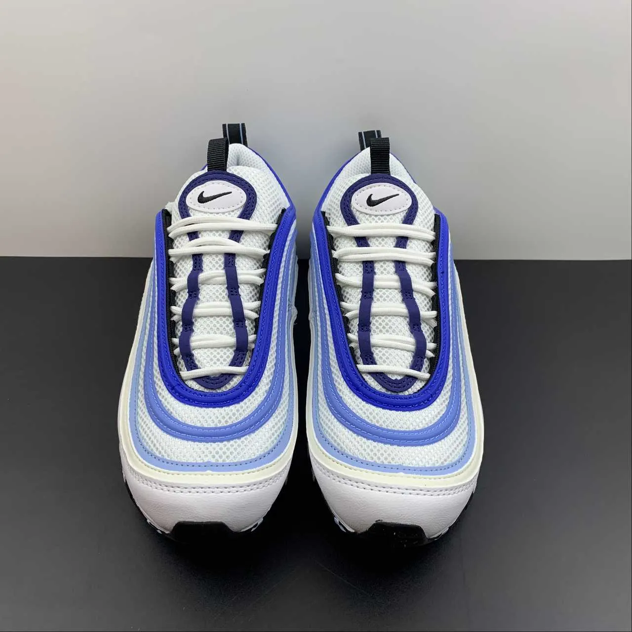 Hard surface running racing running footwear Air Max 97 White Black-Psychic Blue DQ8900-100