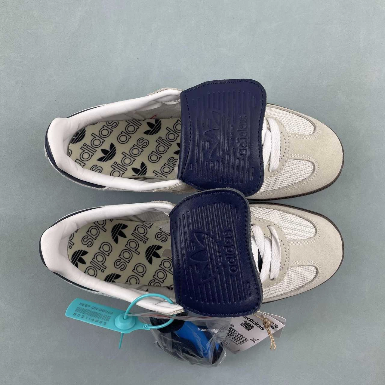 Adidas Samba LT Crystal White Dark Blue Gum IE9169 Adaptive Feel Detachable Insole