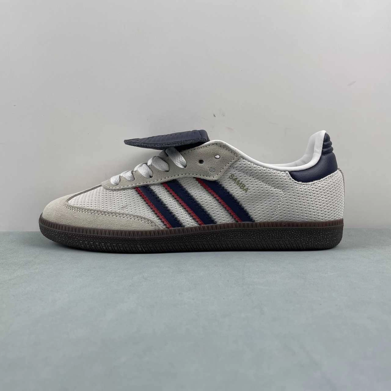 Adidas Samba LT Crystal White Dark Blue Gum IE9169 Quick lace Cushioned Feel