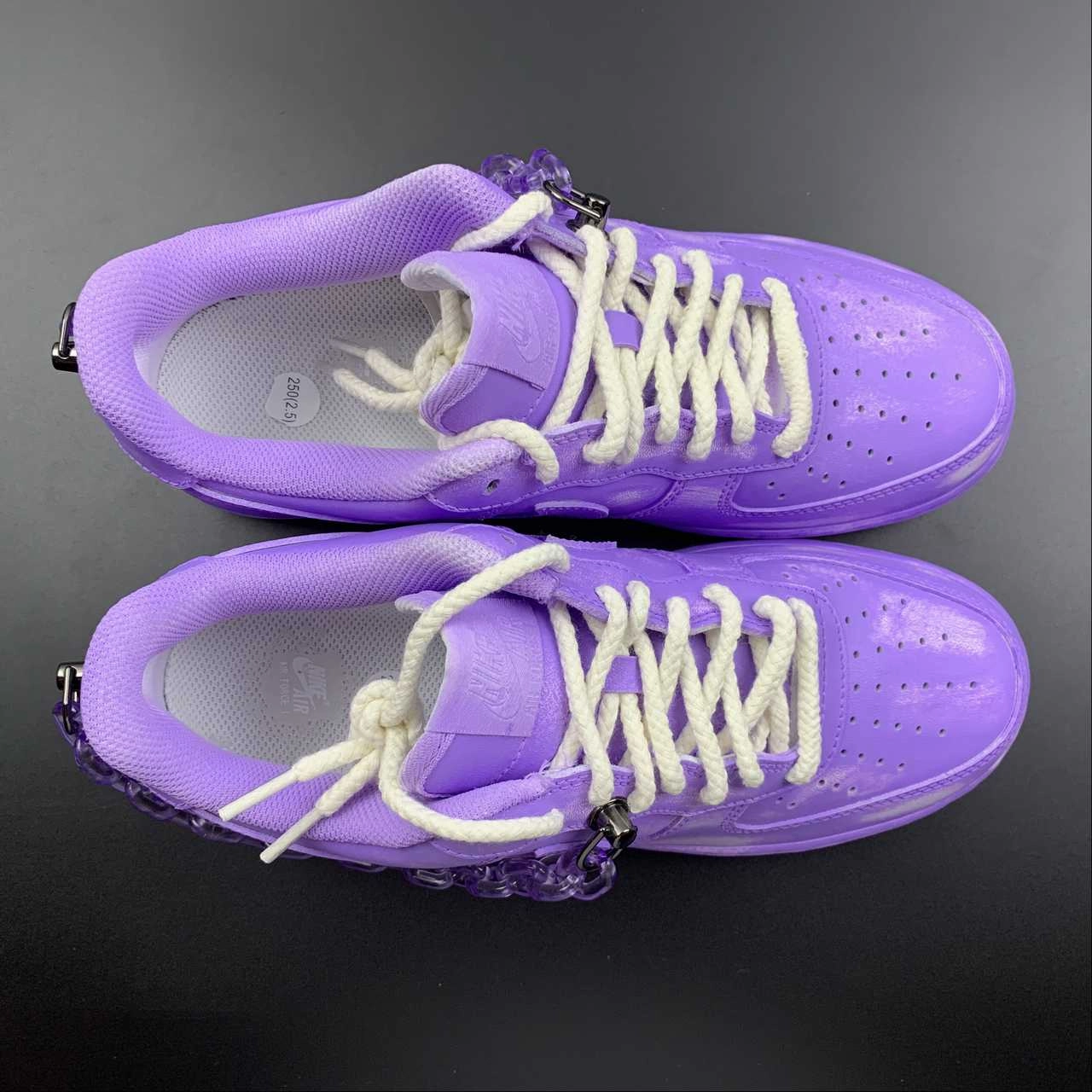 Foot Hug snow walk Air Force 1 07 Low Customised Purple CW2288-111