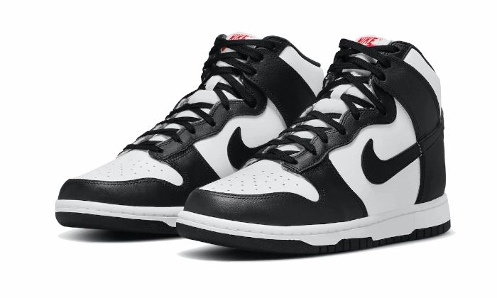 Slip Resistant Tread Recycled Polyester Fabric Nike Dunk High Panda Black White
