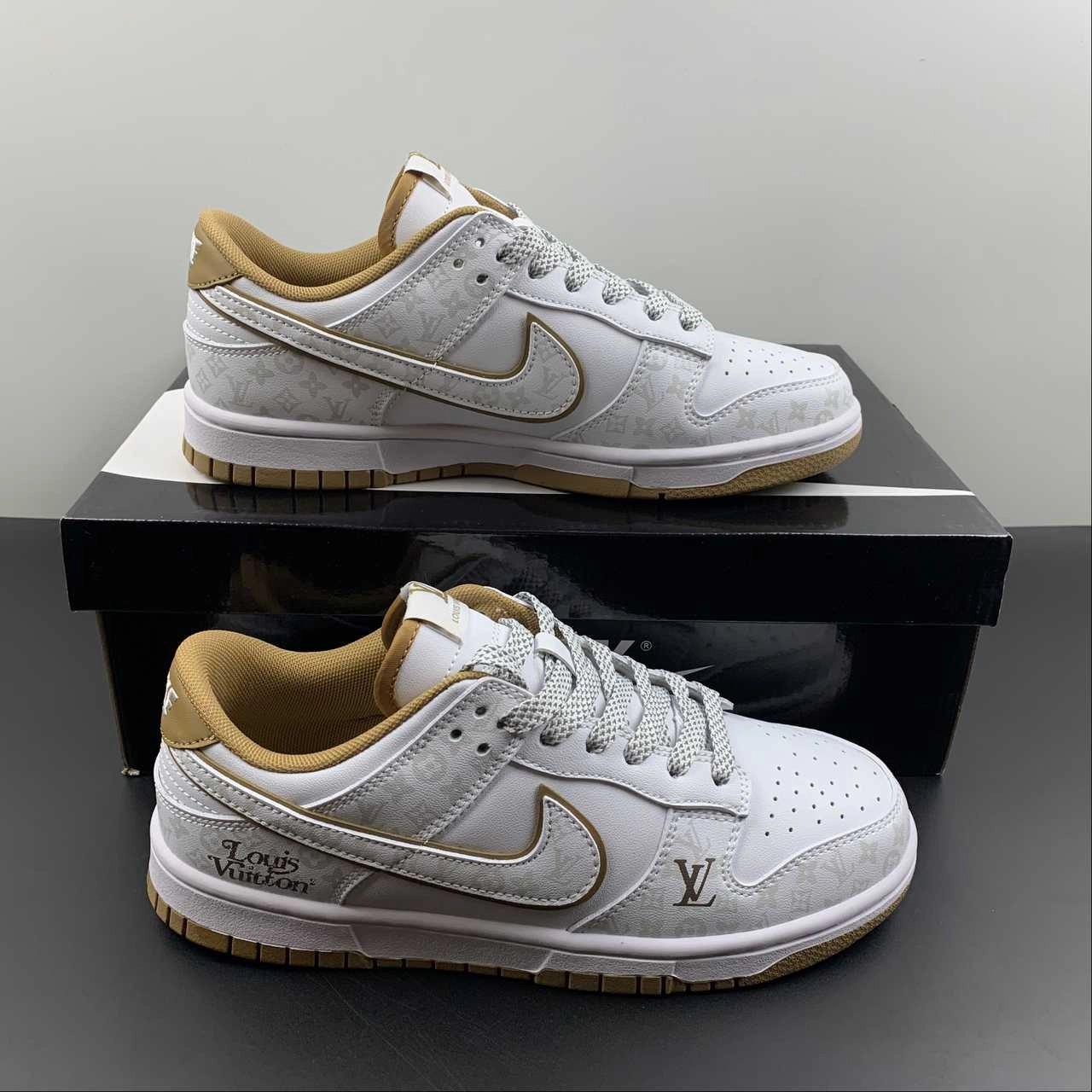 LV x SB Dunk Low Khaki White XD6188-002 SoftInterior