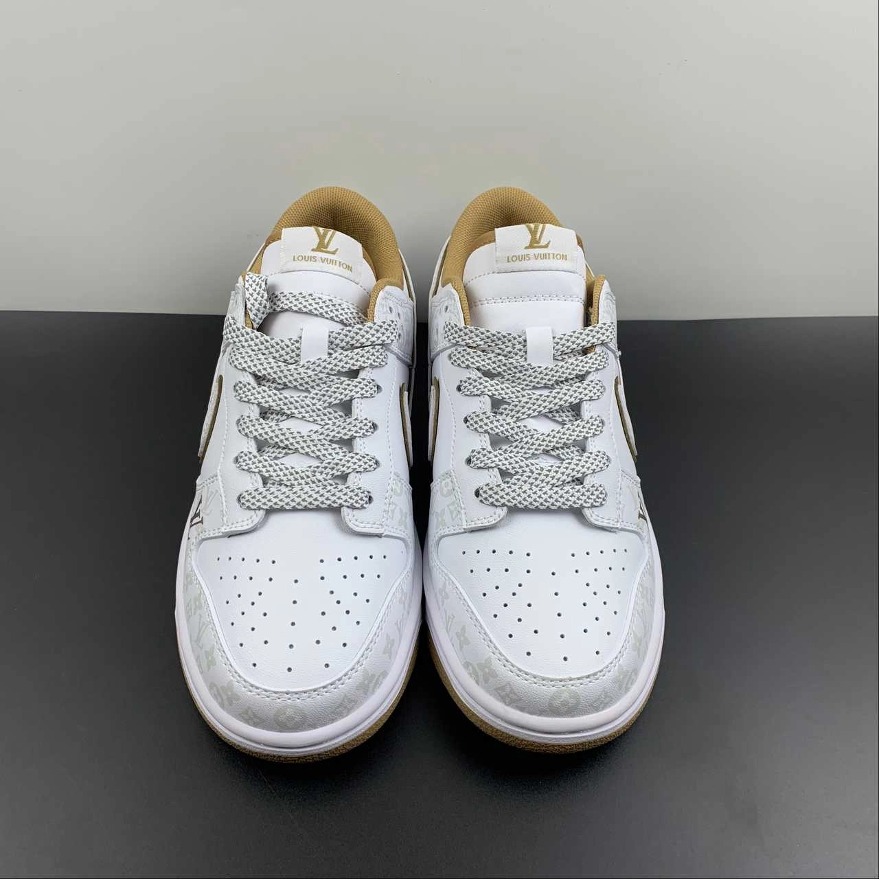 LV x SB Dunk Low Khaki White XD6188-002 Slim breathability