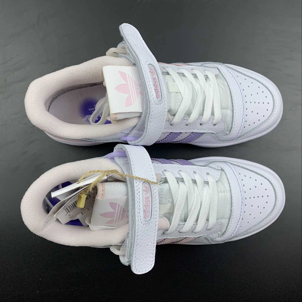 Tensile Weave Upper Fresh Lining Adidas Forum 84 Low White Pink Violet GY5832