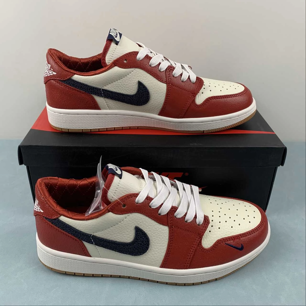 Cushioned Comfort Durable TPU Air Jordan 1 Low OG Shattered Backboard Custom Edition Red White Black DZ0790-100