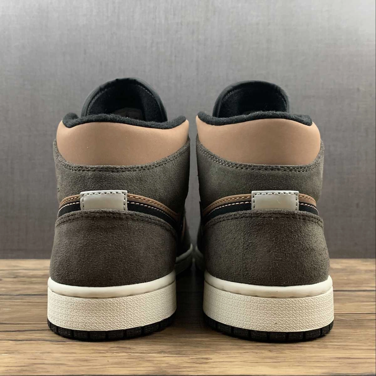 Air Jordan 1 Mid SE Dark Chocolate Crimson Bliss (2021) DC7294-200 Ultra Cushioned Heel Impact Resistant Toe Cap