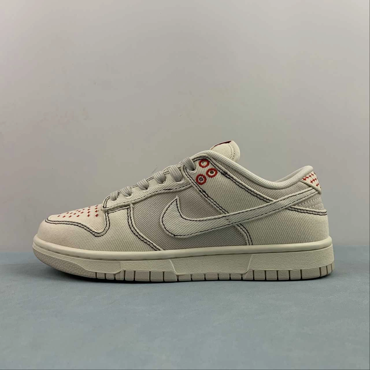 SB Dunk Low Light Orewood Brown Pale Ivory DV0834-100 Light frame Durable Binding