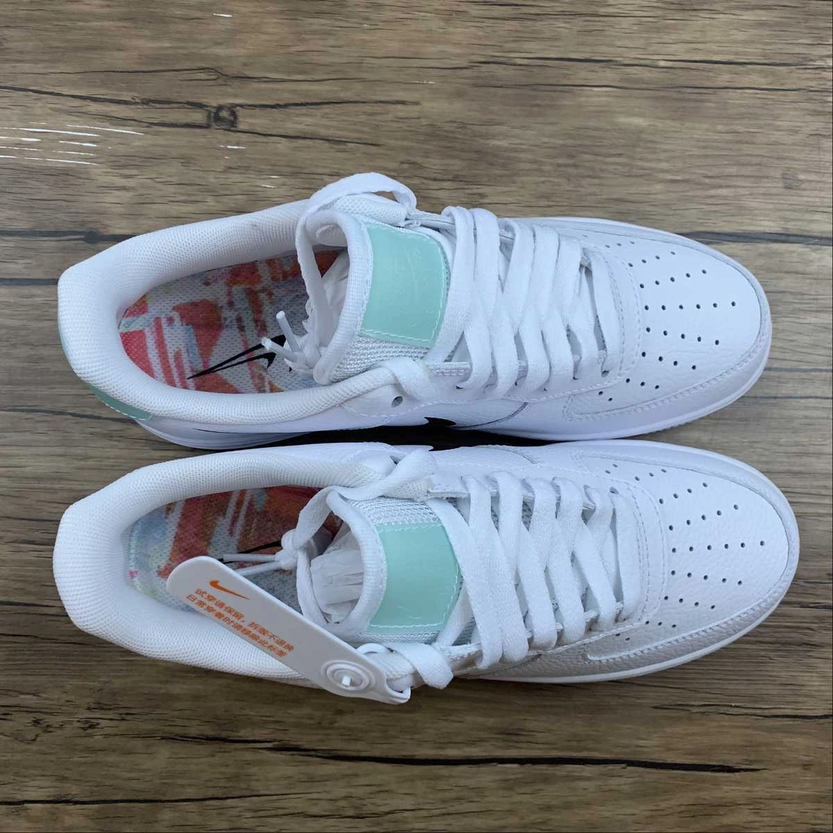 Air Force 1 07 Shadow Swoosh Logos White Black Silver Gray Comfy Outsole