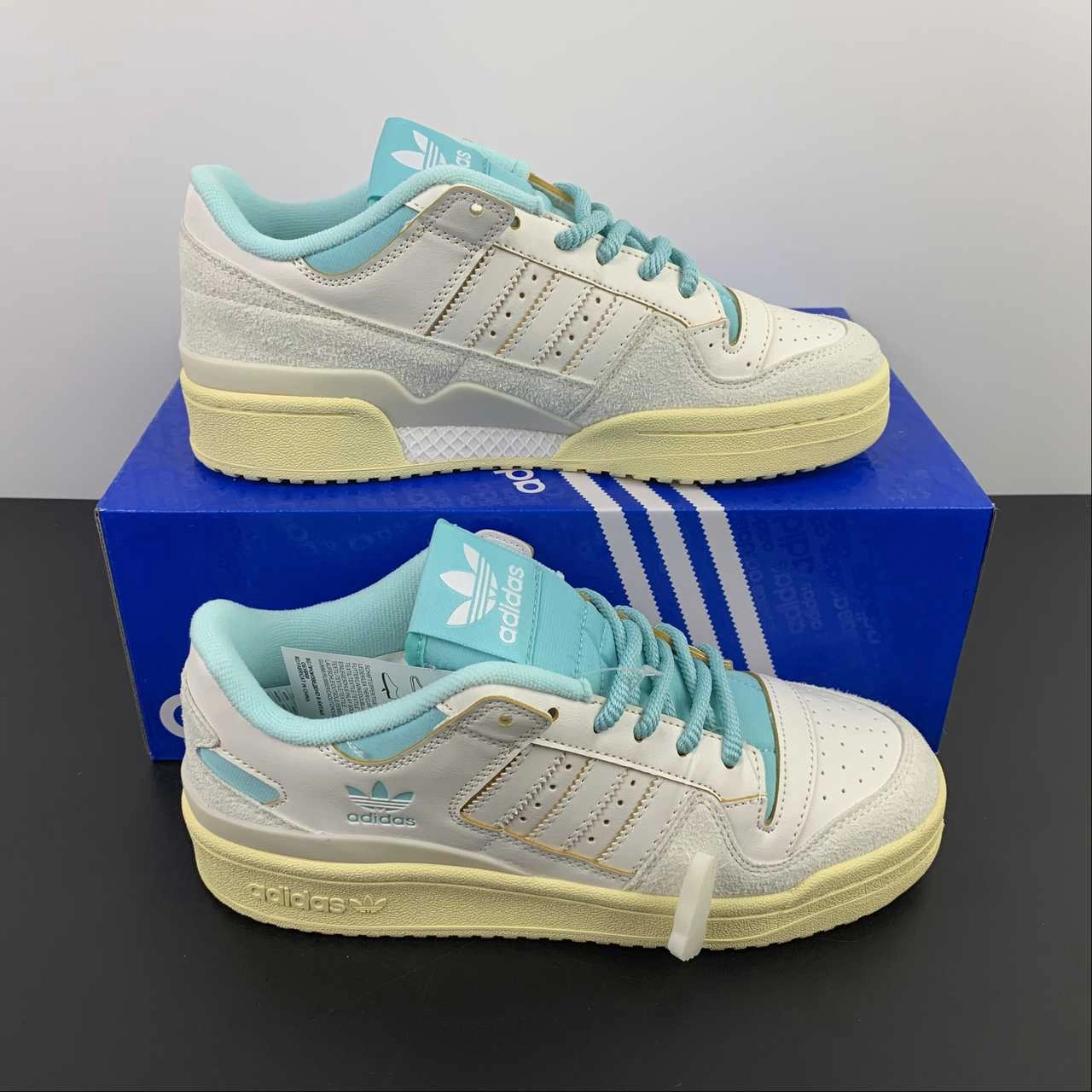Adidas Forum 84 Low CL Off White Cream White Preloved Blue FZ6342 Relaxed shock absorption Fashion Appeal