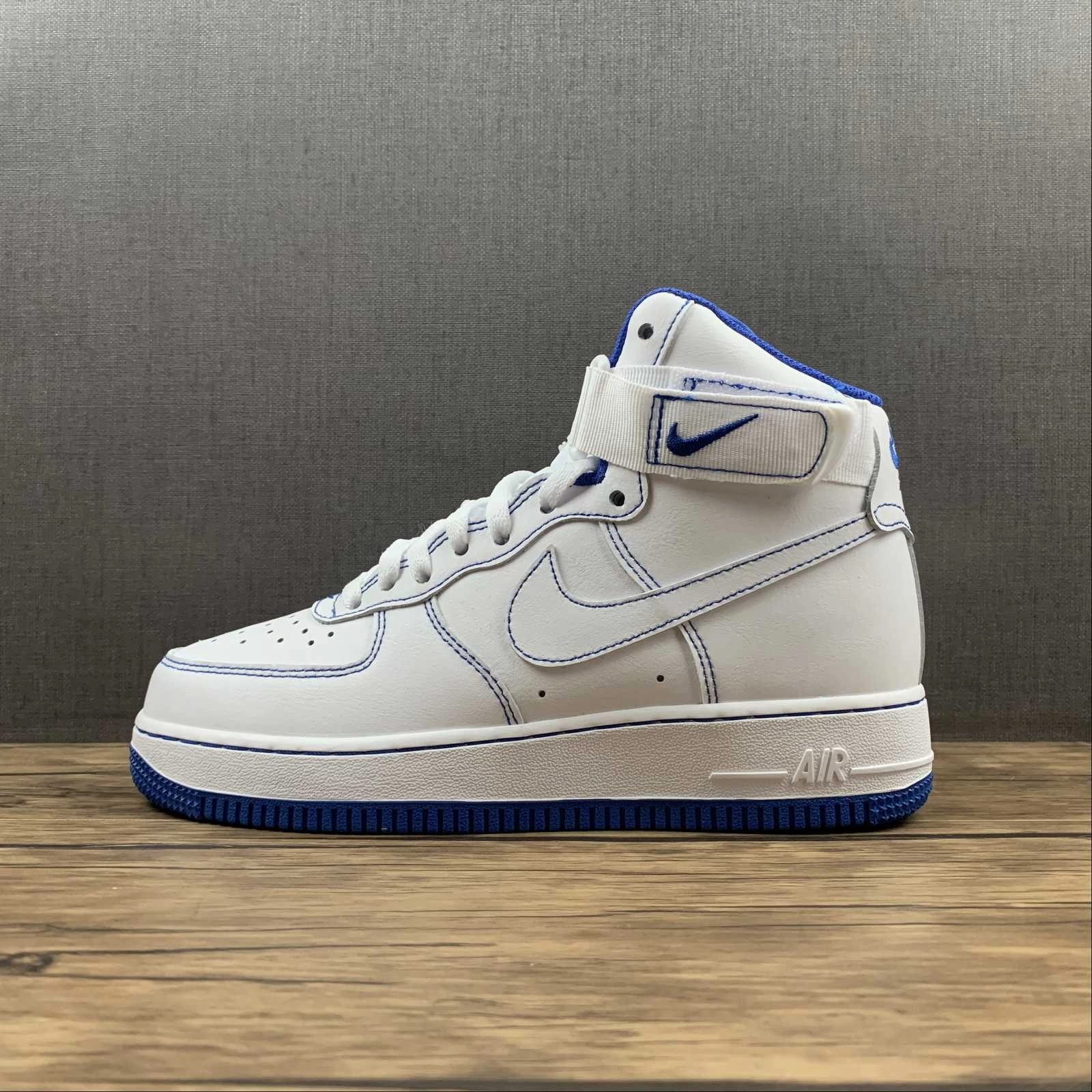 Stacked Heel Air Force 1 High 07 White White-Racer Blue CV1753-101