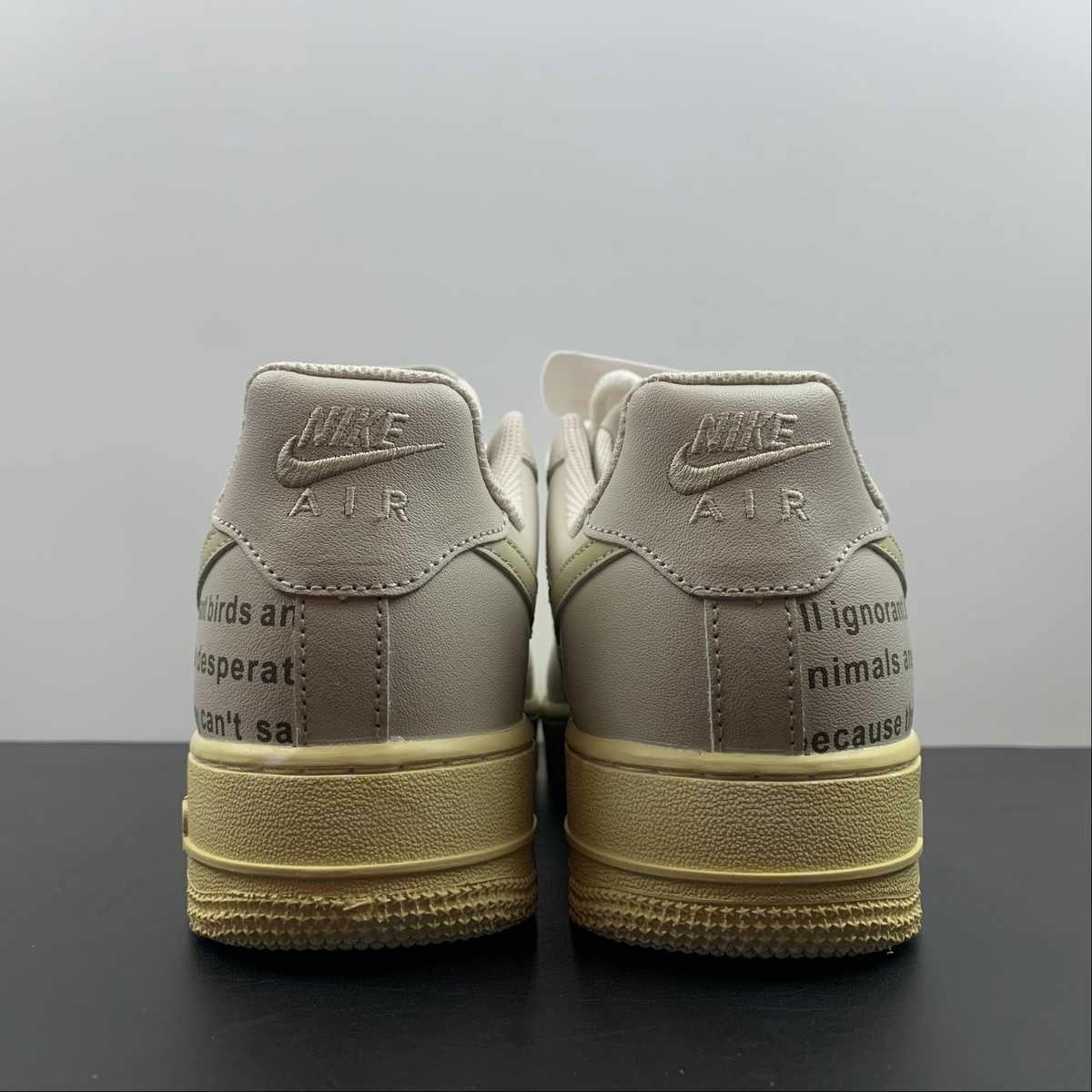 Air Force 1 07 QS White Yellow Black Narrow heel