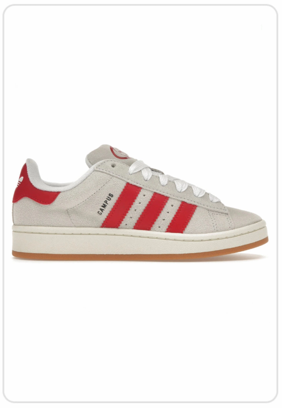 Adidas Campus 00s Crystal White Better Scarlet Planet Step Flexible form