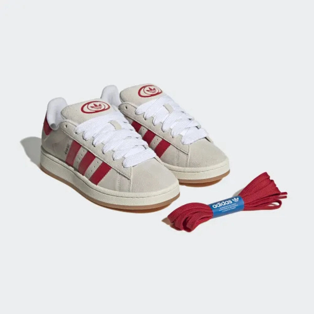 Compact Style Loose Fit Adidas Campus 00s Crystal White Better Scarlet