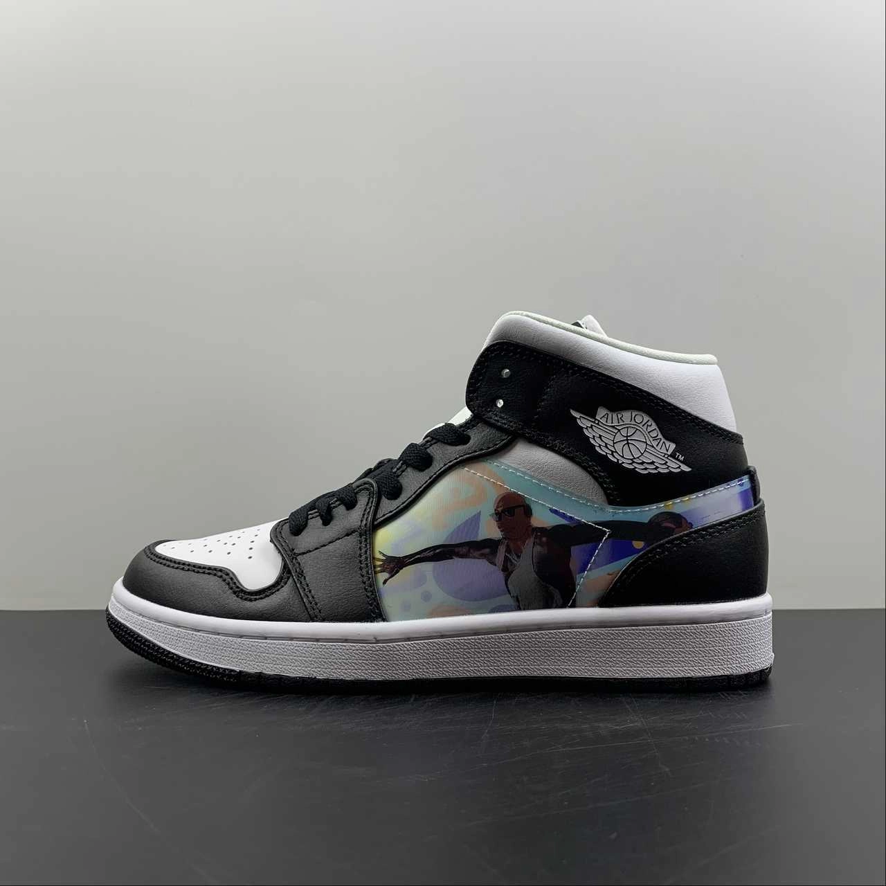 Air Jordan 1 Mid Black White DR9495-001 SoftMaterial