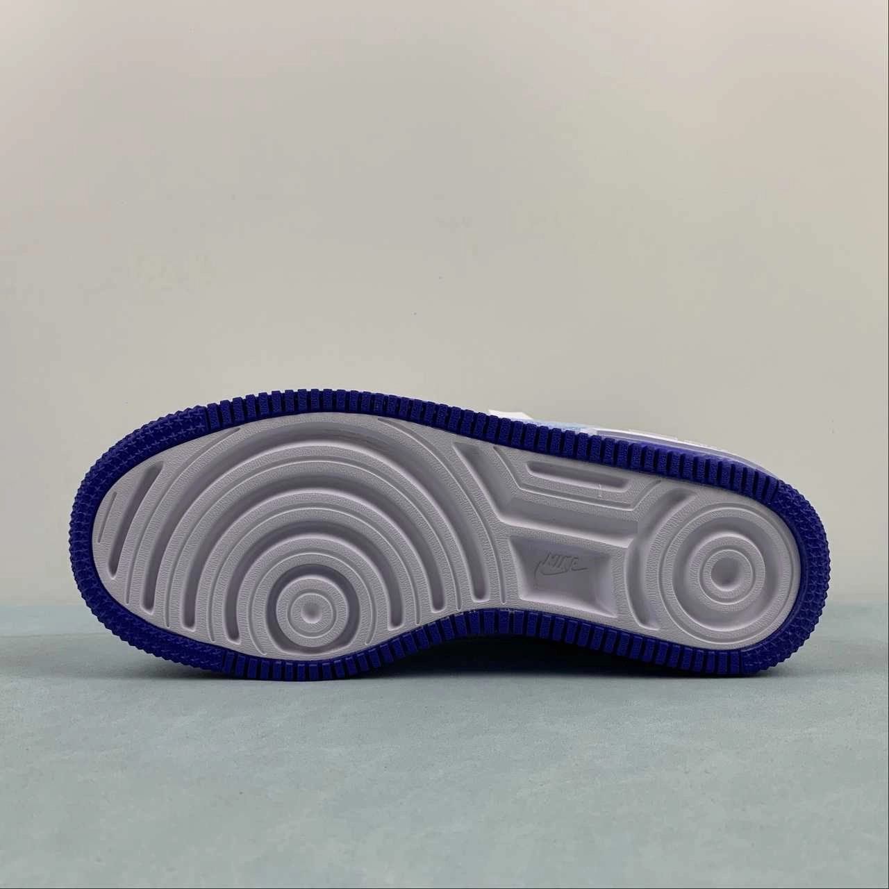 Light support Bounce Hike Air Force 1 Shadow Chenille Swoosh White Blue Tint FJ4567-100