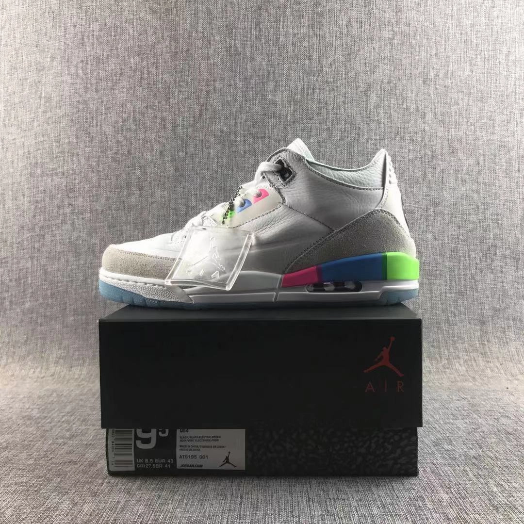 Weight Control High-Quality Shoes Air Jordan 3 Retro SE Quai 54 Rainbow Colorful AT9195-111