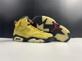 Slip Resistant Air Jordan 6 Retro X Travis Scott Wheat Yellow CN1084-300