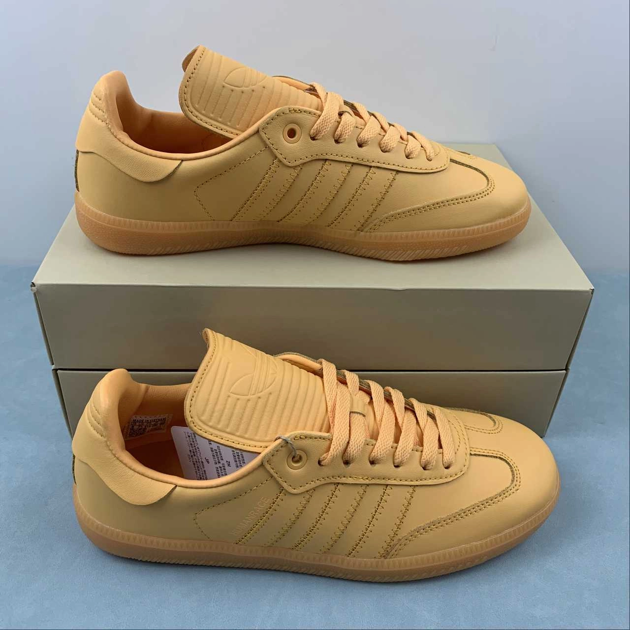 Stylish Minimal Adidas Samba Pharrell Humanrace Orange IE7293