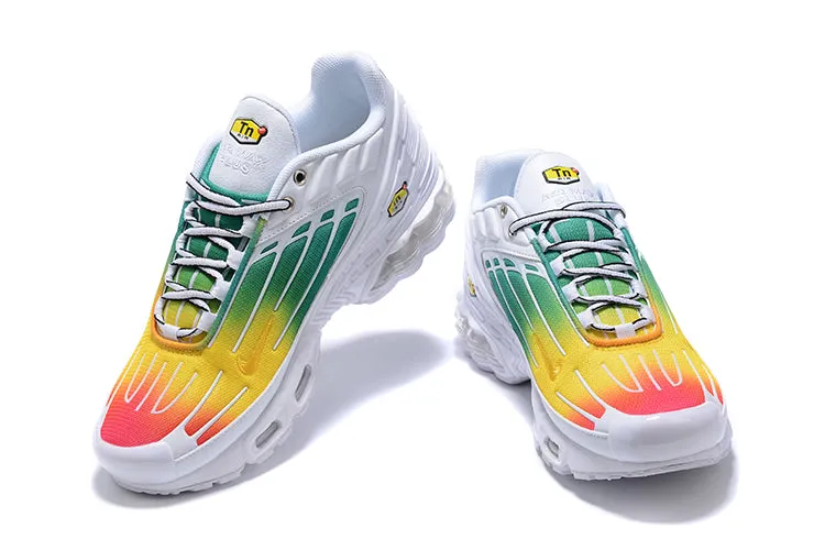 High   Performance wedding - themed running shoes Air Max Plus 3 White Green Yellow Red CM9097-200