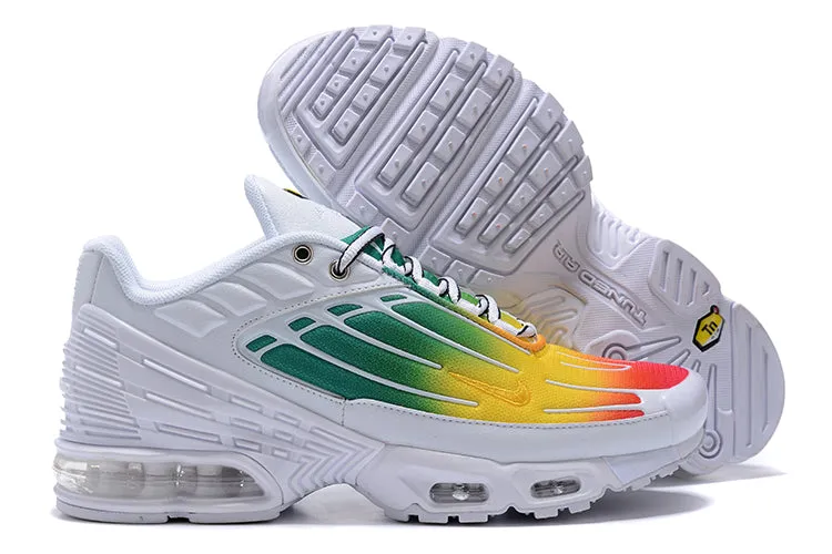 aerobic exercise shoe suitability Air Max Plus 3 White Green Yellow Red CM9097-200