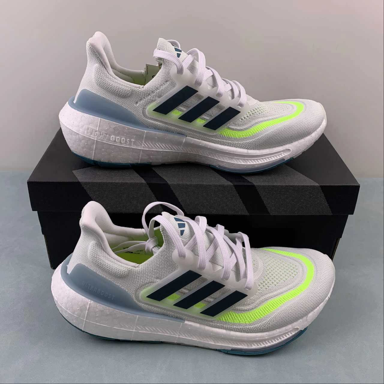 running in dry conditions shoes Adidas UltraBoost Light Cloud White Arctic Night Lucid Lemon IE1768