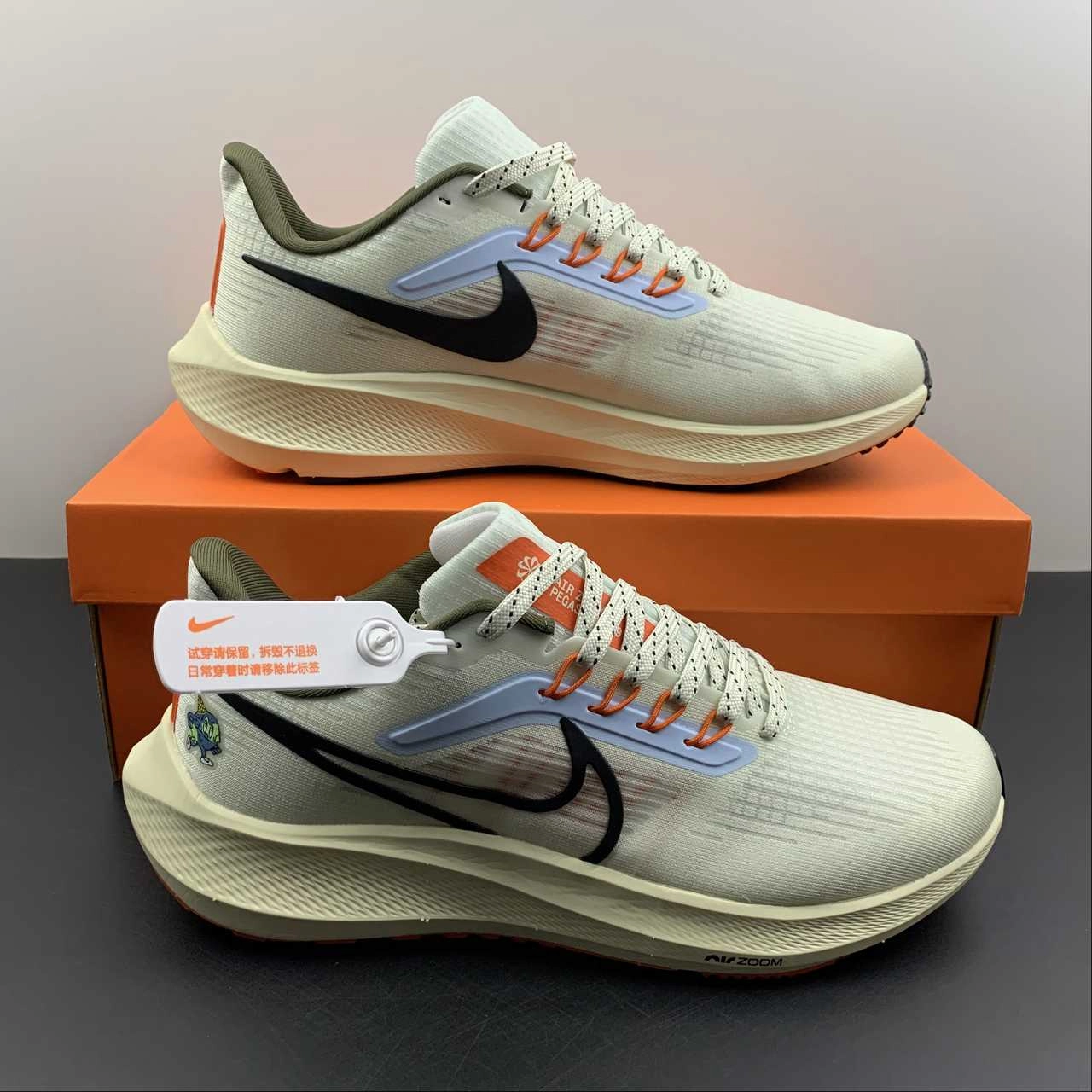 Air Zoom Pegasus 39 White Total Orange Black DX6050-101 Stable Fast Response