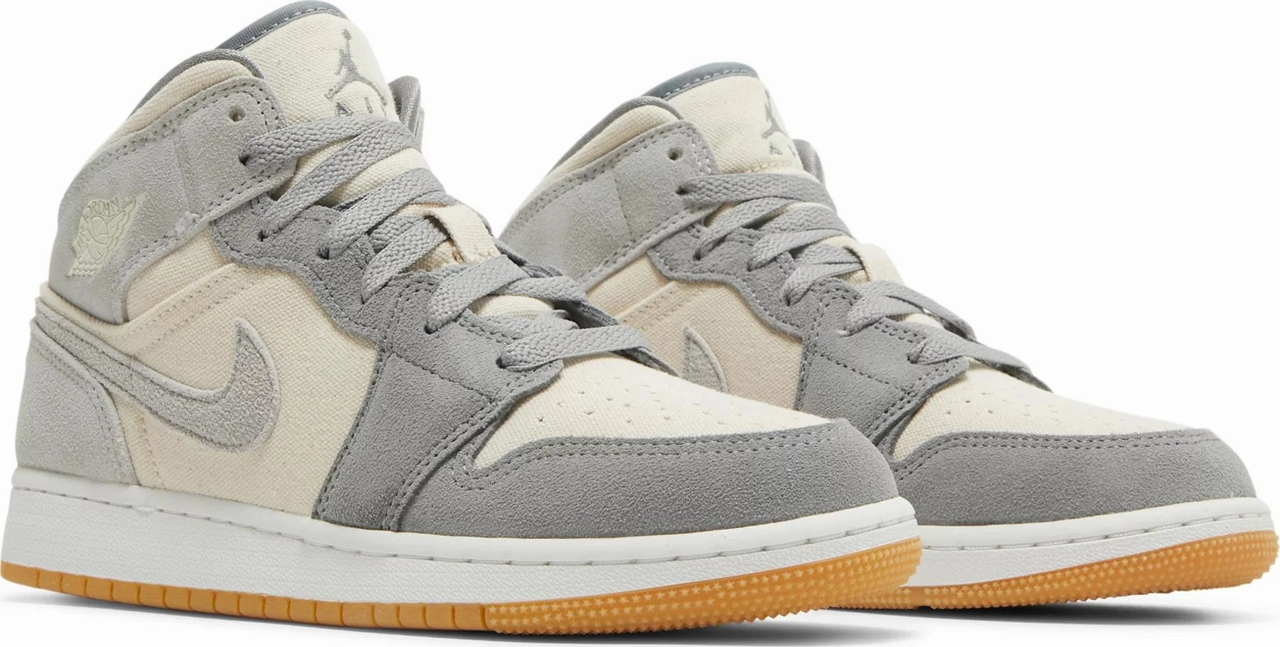Nike Jordan 1 Mid Coconut Milk Particle Grey GS ShockDispersion