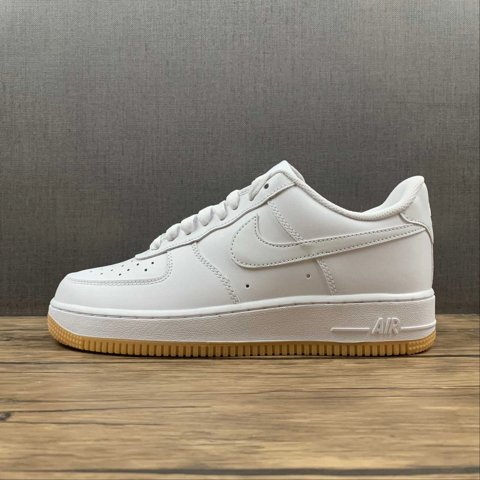 Air Force 1 07 White White-Gum Light Brown DJ2739-100 Lightweight Footwear Lift Hike