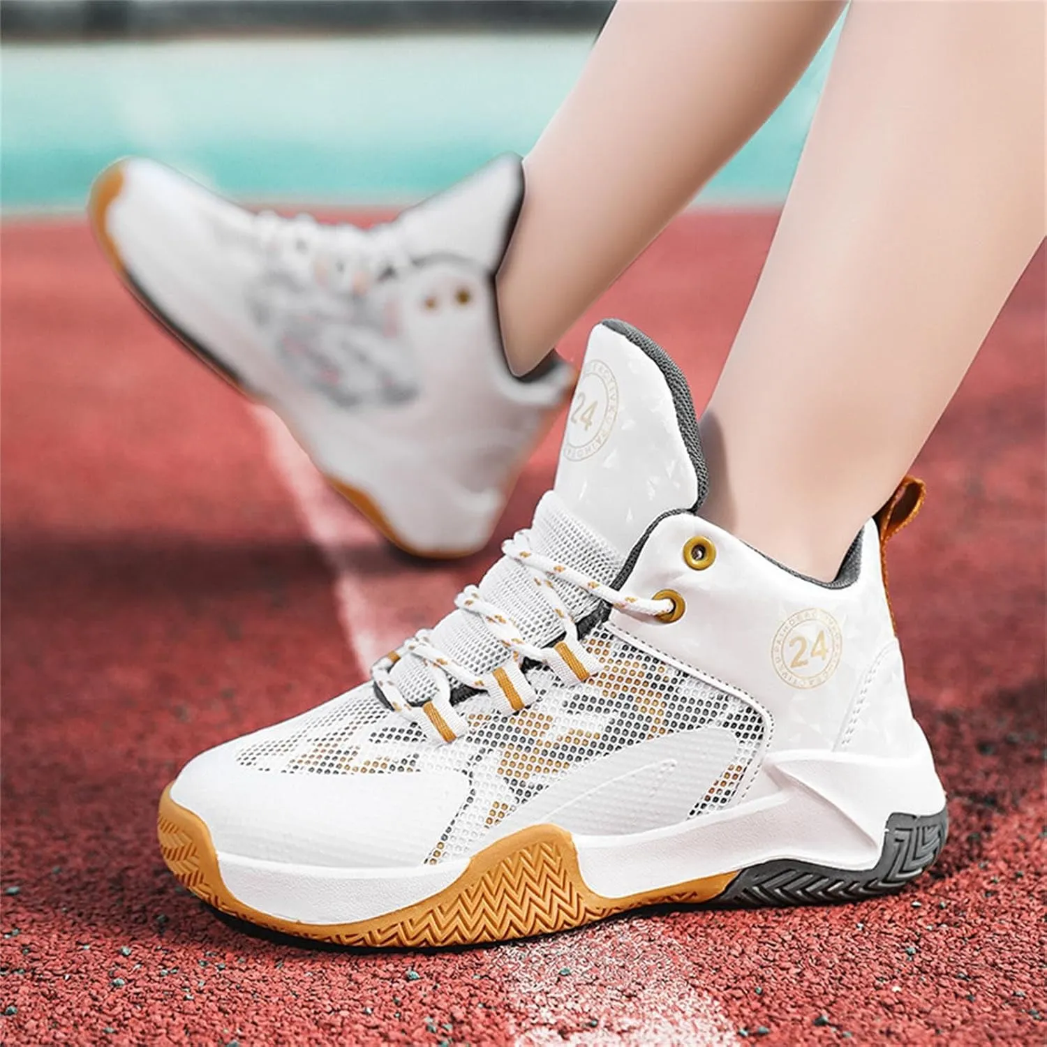 Toddler Casual Shoes Kid's Basketball Shoes Boys Sneakers Girls Trainers Comfort High Top Boys Round Toe Shoes