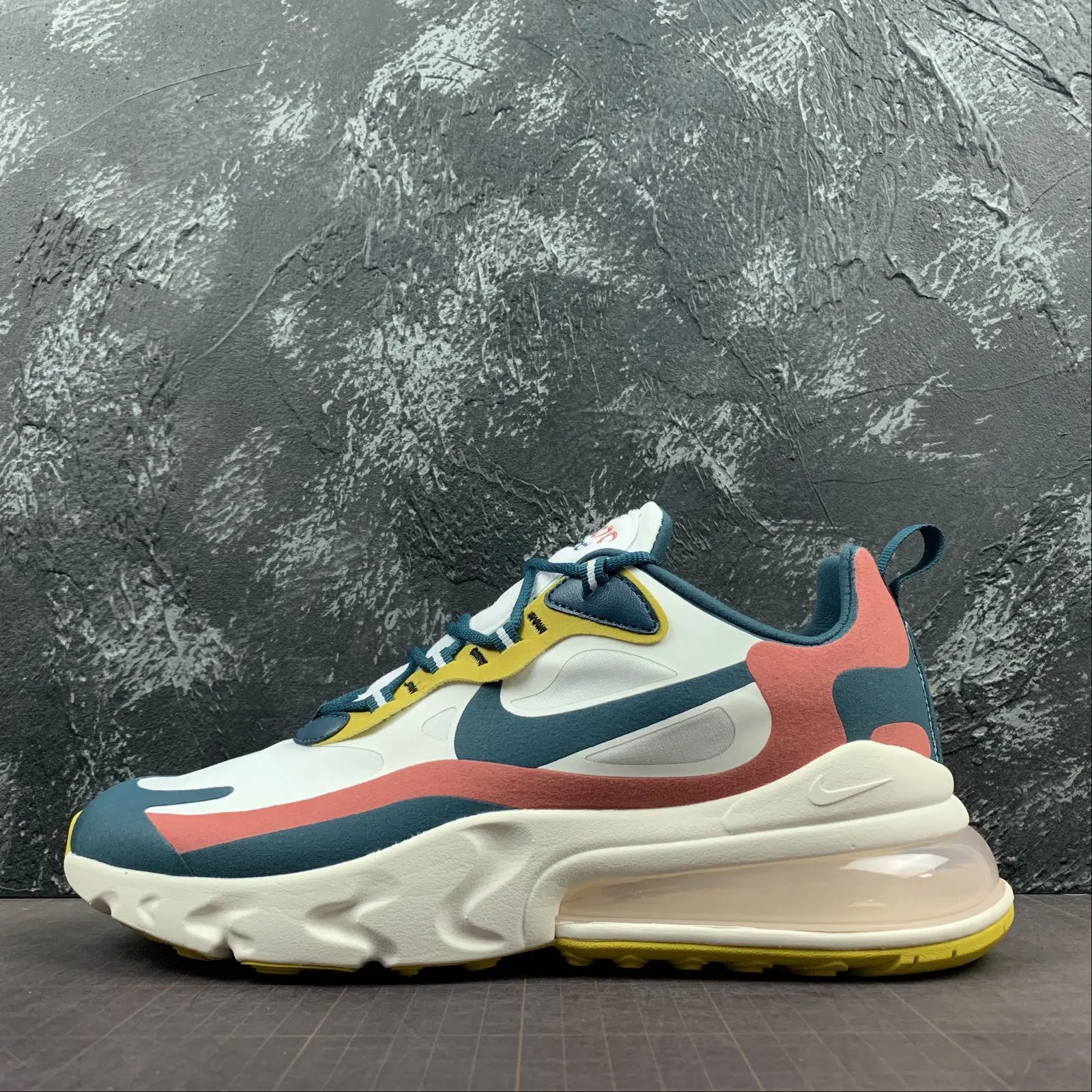 Air Max 270 React Summit White Midnight Turq CT1264-103 Half - size down full - size